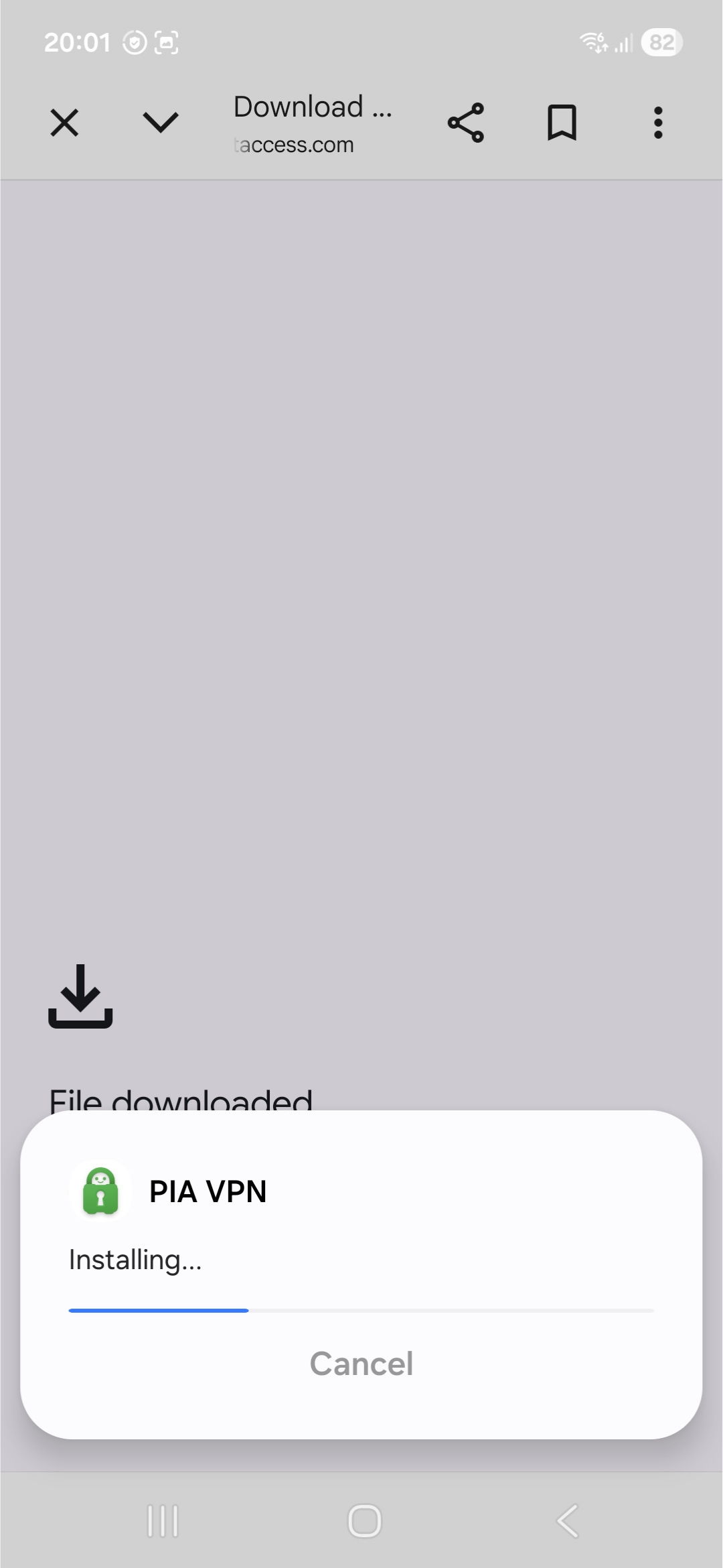 APK app being installed on an Android phone.