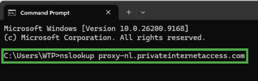 A CMD window showing the ns lookup command