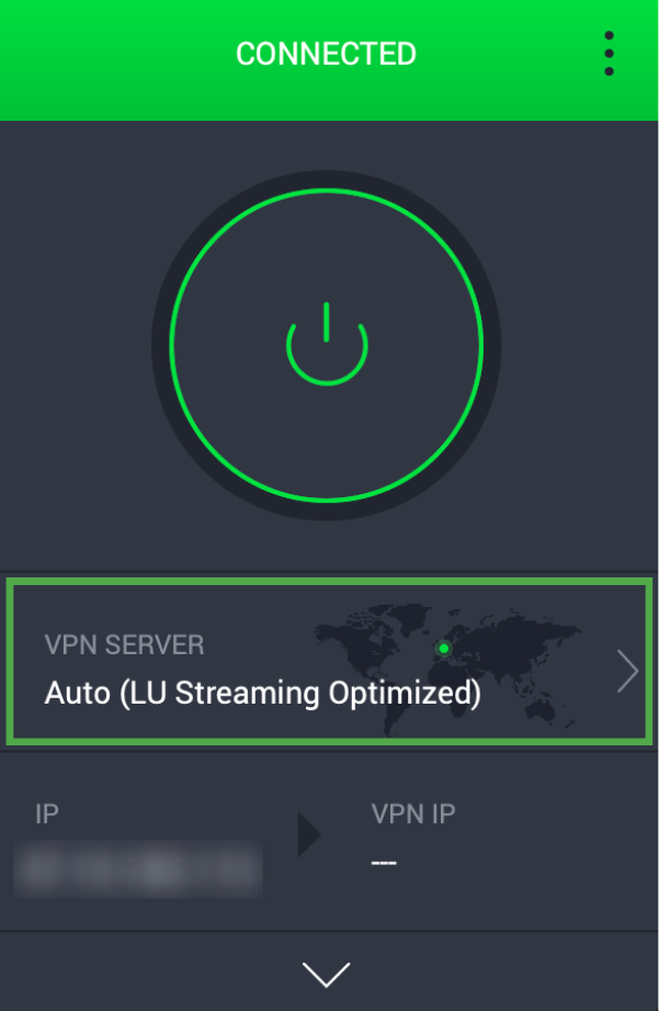 Private Internet Access VPN server selection highlighted on Mac.