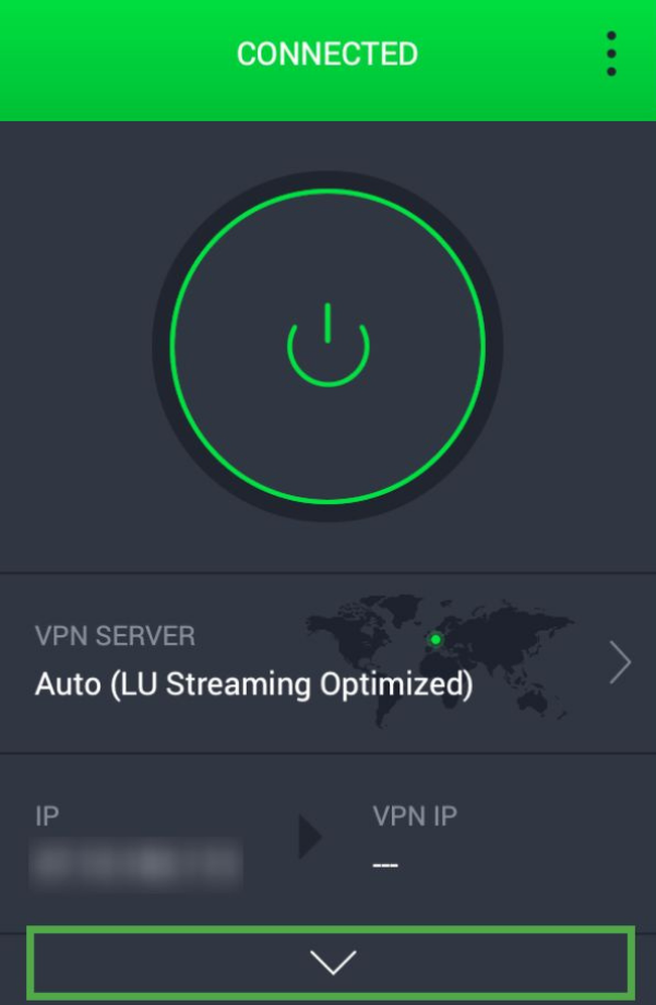 Private Internet Access Mac app connected to an automatically selected VPN server.